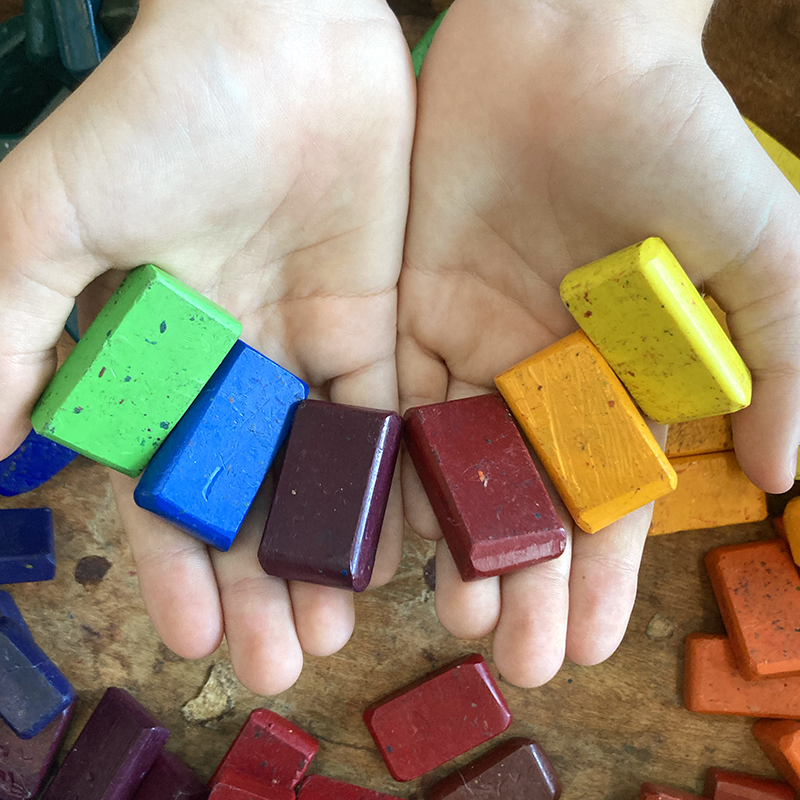 Children’s Block Crayons Art