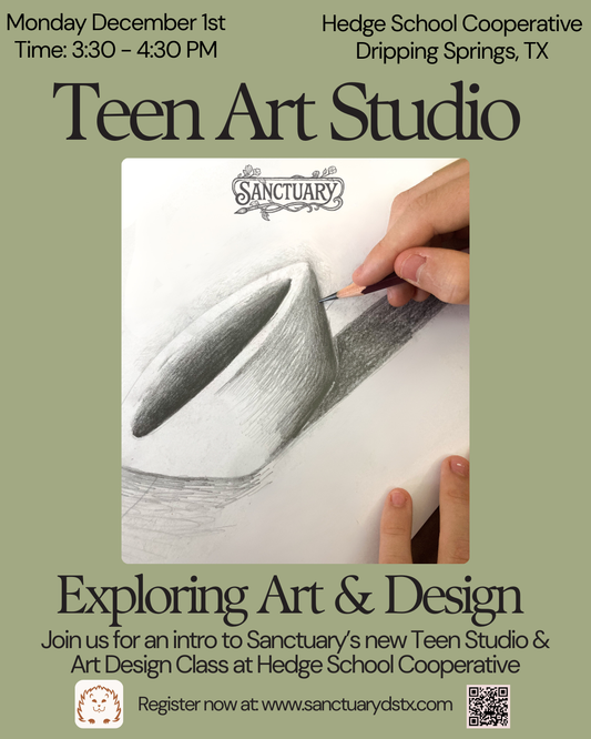 Discover Sanctuary Teen Studio - Exploring Art & Design at Hedge Cooperative Sanctuary Arts & Crafts