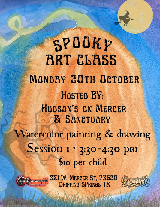 Spooky Art Class at Hudson’s on Mercer| Monday October 20th |3:30 - 4:30 PM