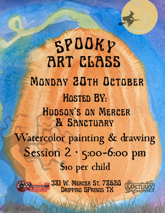 Spooky Art Class at Hudson’s on Mercer| Monday October 20th |5:00 - 6:00 PM