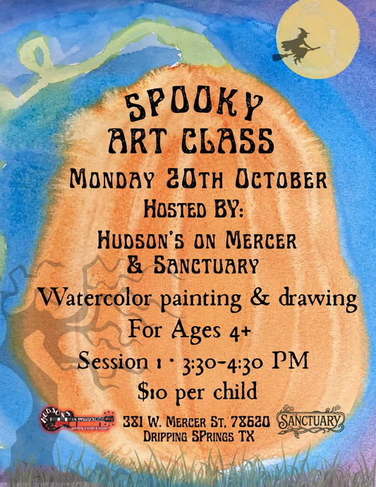Spooky Art Class at Hudson’s on Mercer| Monday October 20th